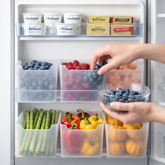 zanevi®Fridge Door Storage Bins